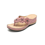 Popular Style Sandals Women's Large Size Women's Shoes Flowers Thick-Soled Casual Sandals Herringbone