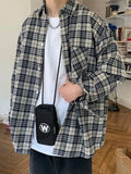 Men's Long Sleeve Checkered Shirt- Outfit