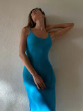 Through Mesh Long Maxi Dress Women Sexy Strap High Split Dress Club Party Beach Summer Backless Vestidos 2023
