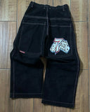 Zingj Straight Jeans For Men Retro Hip-Hop Goth Street Clothing Harajuku Men's Casual Pants 211-1-Outfit