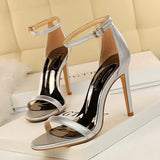 Zingj Summer Fashion Simple Thin Heel High Heel High Heels Sexy Nightclub Sandals Women's