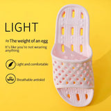 Men Slippers New Hollow Bathing Soft Slippers Non-Slip Bathroom Platform Women Slipper Mute PVC Flip Flops Zapatos