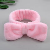 New OMG Letter Coral Fleece Wash Face Bow Hairbands For Women Girls Headbands Headwear Hair Bands Turban Hair