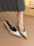 Low-Heeled Apricot-Colored Single-Shoe Fairy Shoes 2025 New Spring And Summer Pointed Skirts With Skirts Late Evening Single
