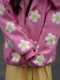 Zipper Hooded Flower Jacket Coat Woman | Relaxed Comfortable Leisure Trend Of Sports Out Of The