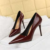 Zingj Simple Thin Heel High Heel Shallow Pointed Head Sexy Thin Professional OL Women's Single Shoes High