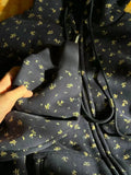 Blue Floral Zipper Hobbie- Outfit