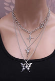 Butterfly Multi-layer Necklace- Outfit
