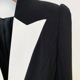 New Star Fashion Hit Color Repair A Buckle Suit Jacket