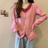 Zingj Size Fat Mm Cover Belly Autumn Women's T-Shirt Inside The Design Feeling False Two Long Sleeve Bottom Shirt Cover Flesh Show Thin Top-Outfit