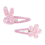 Pcs/lot New Girls Cute Rabbit Flower Hair Clips Sweet BB Glitter Hairpins Barrettes Headwear Fashion Hair Accessories For
