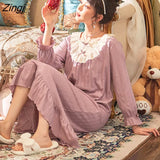 Nightgowns Women Long Sleeve Autumn Chic Popular Ulzzang Popular Vintage Female Nightwear Soft Loose Schoolgirls