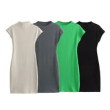 New Stretch Slim Knitted Mini Dress