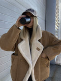 Women's Fashion For Autumn And Winter 2025 Loose Warm Retro Lamb Wool Coat