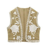 Summer Women's Wear Urban Leisure Vest Embroidered Cardigan