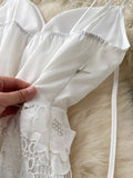 Sensation Socialite Dress Dress Heavy Industry Embroidery Three-Dimensional Lace Dress Design Sense Suspender