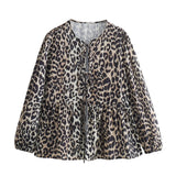 New Bow Knot Lock Color Loose Casual Shirt