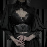 Temperament Lace Edge Design Dark Court Style Full-Color Women's High-Necked