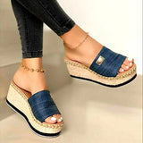 Zingj 2024 Summer Women's Fish Mouth Cloth Cover Fashion Sandals And Slippers Heeled Women's