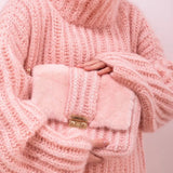 Winter New Sweater Knitted Jersey Women's Fluffy Long-Sleeved