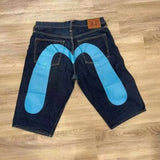 Shorts Y2K Pants Harajuku Hip-Hop Printed Baggy Denim Shorts Summer
