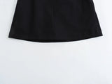 New Spring Style Spliced Flat-Angle Trousers, Waist Belt And Skirt Pants