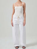 Casual Loose, Wide-Leg Drawn Rope Jeans, Women's Jeans-Outfit