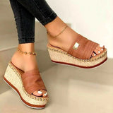 Zingj 2024 Summer Women's Fish Mouth Cloth Cover Fashion Sandals And Slippers Heeled Women's