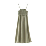 Spring Style Honeycomb Detail Strap Flute Skirt
