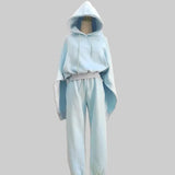 Suit Winter Spring Solid Casual Tracksuit Women Fleece 2 Pieces Set Sports Sweatshirts Pullover Sweatpants
