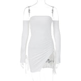 Zingj Women's Summer 2024 New Fashion Sexy Off-The-Shoulder Wrapped Chest