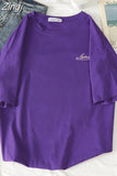 Women Short Sleeve Tees O-neck Embroidery All-match Basic Fashion Unisex Teenagers Leisure Soft Summer Simple