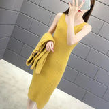 Zingj Women's Sweater Two-Piece Skirt Autumn Dress 2024 New Autumn Women's Autumn And Winter Fashion Professional Suit Women Spring And Autumn-Outfit