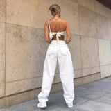 Big Hole White JeansOutfit