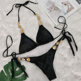Zingj New Sexy Bikini Set Luxury Crystal Diamond Straps Female Swimwear Beach Holiday