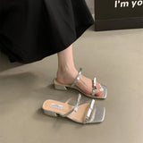 Zingj Skirt French Evening Wind Slippers Female Summer Outside Wear 2023 New Korean Version Of The Gentle Fairy Holiday Thick With Cool