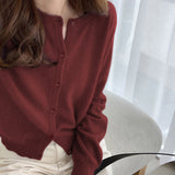 Zingj New Round-Necked Purple Sweater In Early Autumn Is Loose And Wears A Sweater