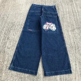 Street Clothing Jeans Y2K Pants Hip-Hop Embroidered Jeans Loose Jeans