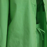 Sleeve Solid Green Shirt Casual Fashion Tops Summer Cotton Suit Two Piece Set Homewear Set Trousers Straight Shorts
