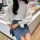 Blouse Women Shirts Long Sleeve Kawaii Korean Fashion Womens Tops and Blouses Ladies Elegant Casual Slim Harajuku