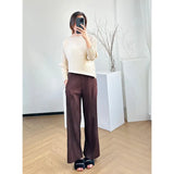 Folded HP Series 2025 Miyake Spring And Autumn Folded Women's Loose Folding Set Top Straight