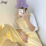 Women Denim Cool Girls Sweet Female Students Design Casual All-match Fashion Ulzzang Solid Chic Straight Stylish