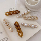 Handmade Chain Hair Clips Gold Color Long Barrettes Hair Clips For Women Girls Korean Fashion Hairpin Hair Accessories