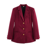 Spring New Fashion Temperament Waist Belt Thousand Bird Gait Suit Coat Women's