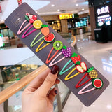 Pcs/Set Girls Cute Cartoon Animals Fruit 5 Cm Hairpins Children Lovely Hair Clips Barrettes Gift Kids Hair Accessories