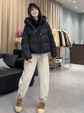 Soft Waxy Puff Down Jacket Women's Short Winter 2024 New Thick Small White Duck Down Bread Coat Tide-Outfit