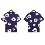 Printed Flower Wood Cotton Loose Sweater Y2K Hip Hop Street Pullover For