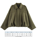 Spring Pilot Jacket Bat Sleeve Zipper Loose Tuffen Jacket Women's Casual