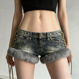 2025 Millard Hairy Leather Coat Street Hottie Style Loose Cardigan