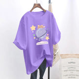 Women T-shirt Rabbit Printed Short Sleeve Women Loose Tops Summer Student Streetwear O-neck Sweet Girls Tee Shirt